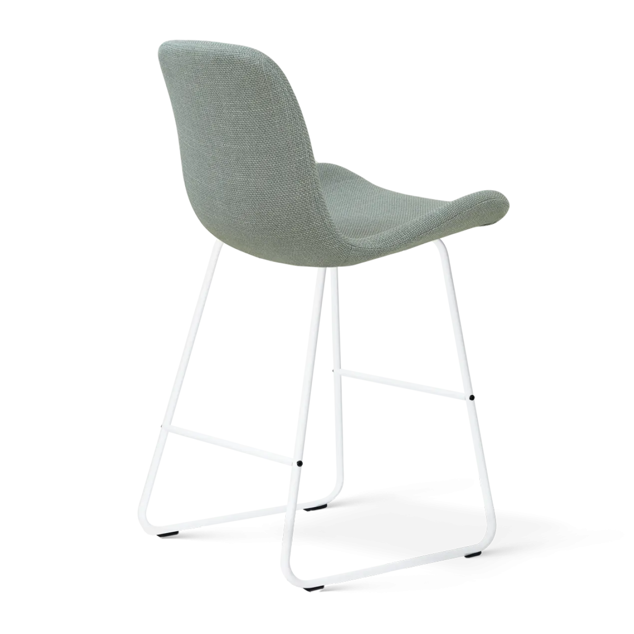 Barkruk Nino-Fé wit onderstel saliegroen 65 cm