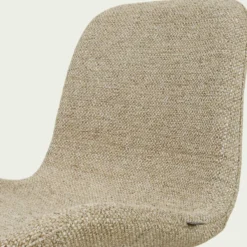 Barkruk Nino-Fé wit onderstel taupe melange 65 cm