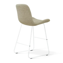 Barkruk Nino-Fé wit onderstel taupe melange 65 cm