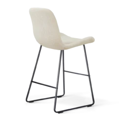 Barkruk Nino-Fé zwart onderstel cottonbeige 65 cm