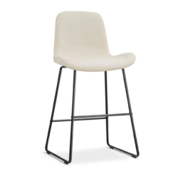 Barkruk Nino-Fé zwart onderstel cottonbeige 65 cm