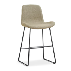 Barkruk Nino-Fé zwart onderstel taupe melange 65 cm