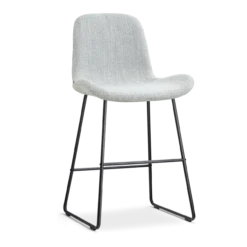 Barkruk Nino-Fé zwart onderstel grijs melange 65 cm