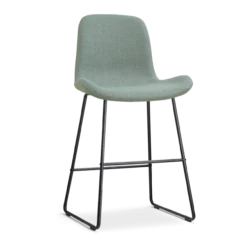 Barkruk Nino-Fé zwart onderstel saliegroen 65 cm