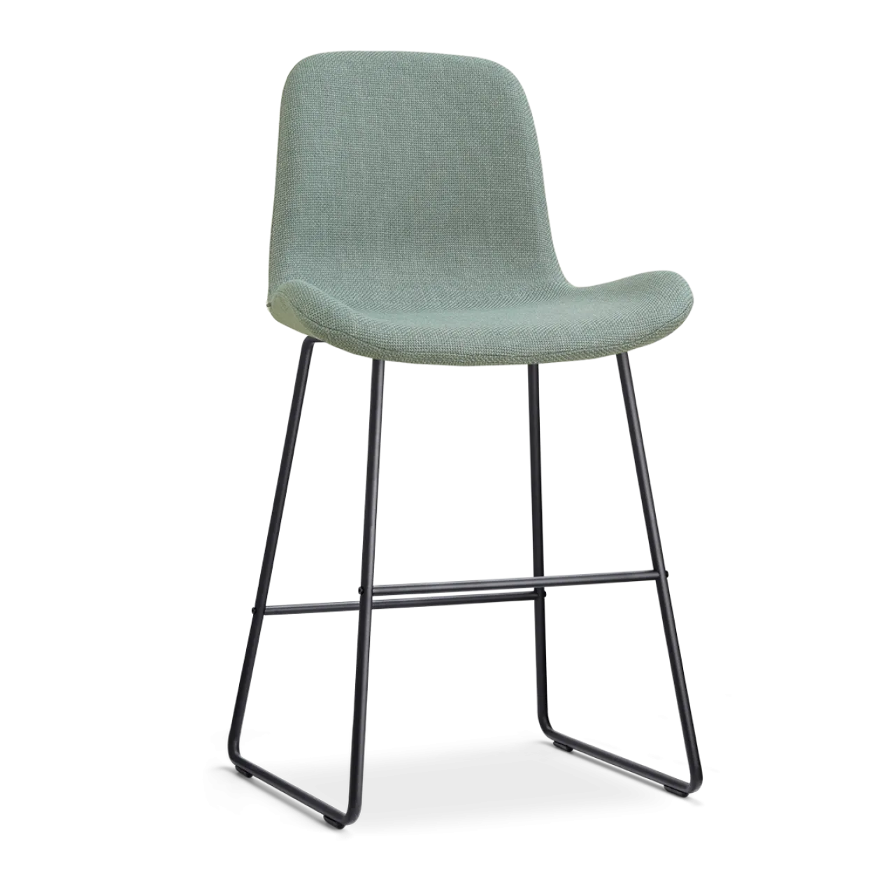 Barkruk Nino-Fé zwart onderstel saliegroen 65 cm