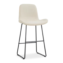 Barkruk Nino-Fé zwart onderstel cottonbeige 75 cm