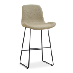 Barkruk Nino-Fé zwart onderstel taupe melange 75 cm