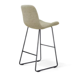 Barkruk Nino-Fé zwart onderstel taupe melange 75 cm