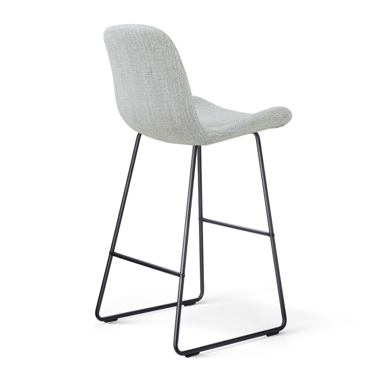 Barkruk Nino-Fé zwart onderstel grijs melange 75 cm