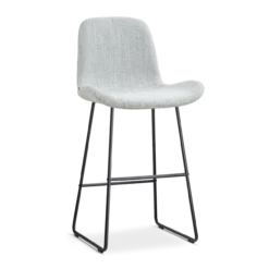 Barkruk Nino-Fé zwart onderstel grijs melange 75 cm