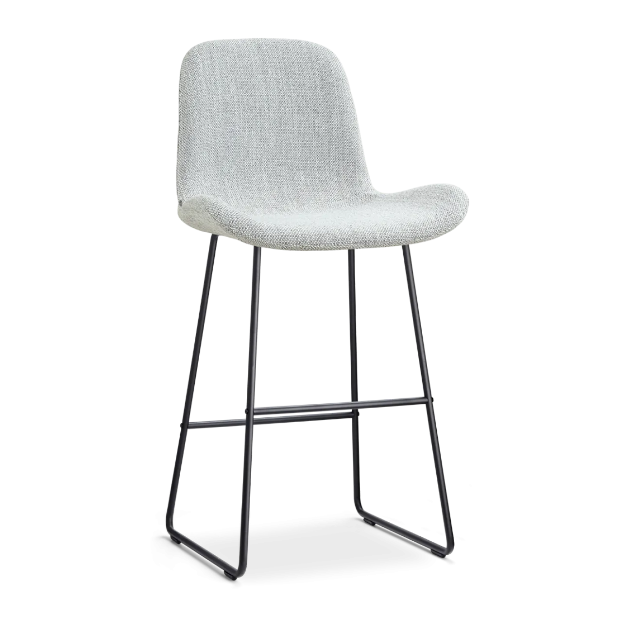 Barkruk Nino-Fé zwart onderstel grijs melange 75 cm