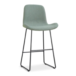 Barkruk Nino-Fé zwart onderstel saliegroen 75 cm