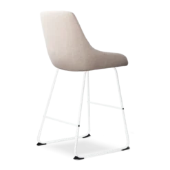 Barkruk Nino-Isa beige - wit onderstel - 65 cm