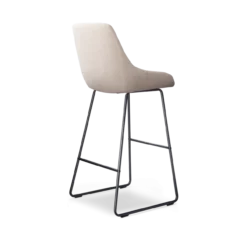 Barkruk Nino-Isa beige - zwart onderstel - 75 cm