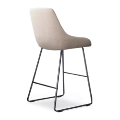 Barkruk Nino-Isa beige - zwart onderstel - 65 cm