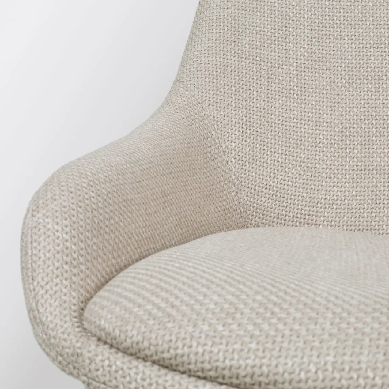 Barkruk Nino-Isa beige - zwart onderstel - 65 cm