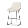 Barkruk Nino-Isa bouclé beige - zwart onderstel - 65cm