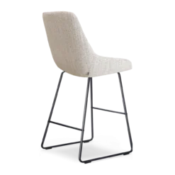 Barkruk Nino-Isa grijs beige gemĂŞleerd - zwart 75 cm