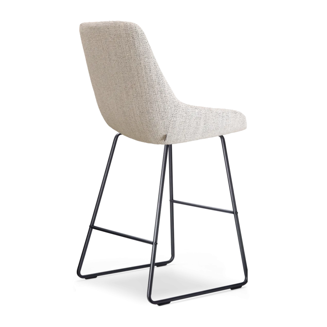 Barkruk Nino-Isa grijs beige gemêleerd - zwart 75 cm