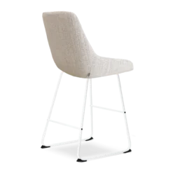 Barkruk Nino-Isa grijs beige gemêleerd - wit 65 cm