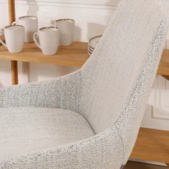 Barkruk Nino-Isa grijs beige gemêleerd - zwart 65 cm