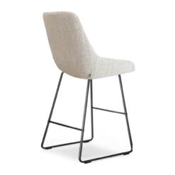 Barkruk Nino-Isa grijs beige gemêleerd - zwart 65 cm