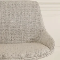 Barkruk Nino-Isa grjis beige gemêleerd - wit 75 cm