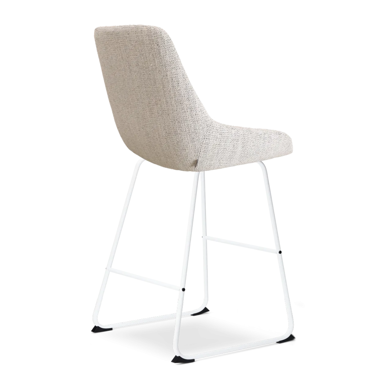 Barkruk Nino-Isa grjis beige gemêleerd - wit 75 cm