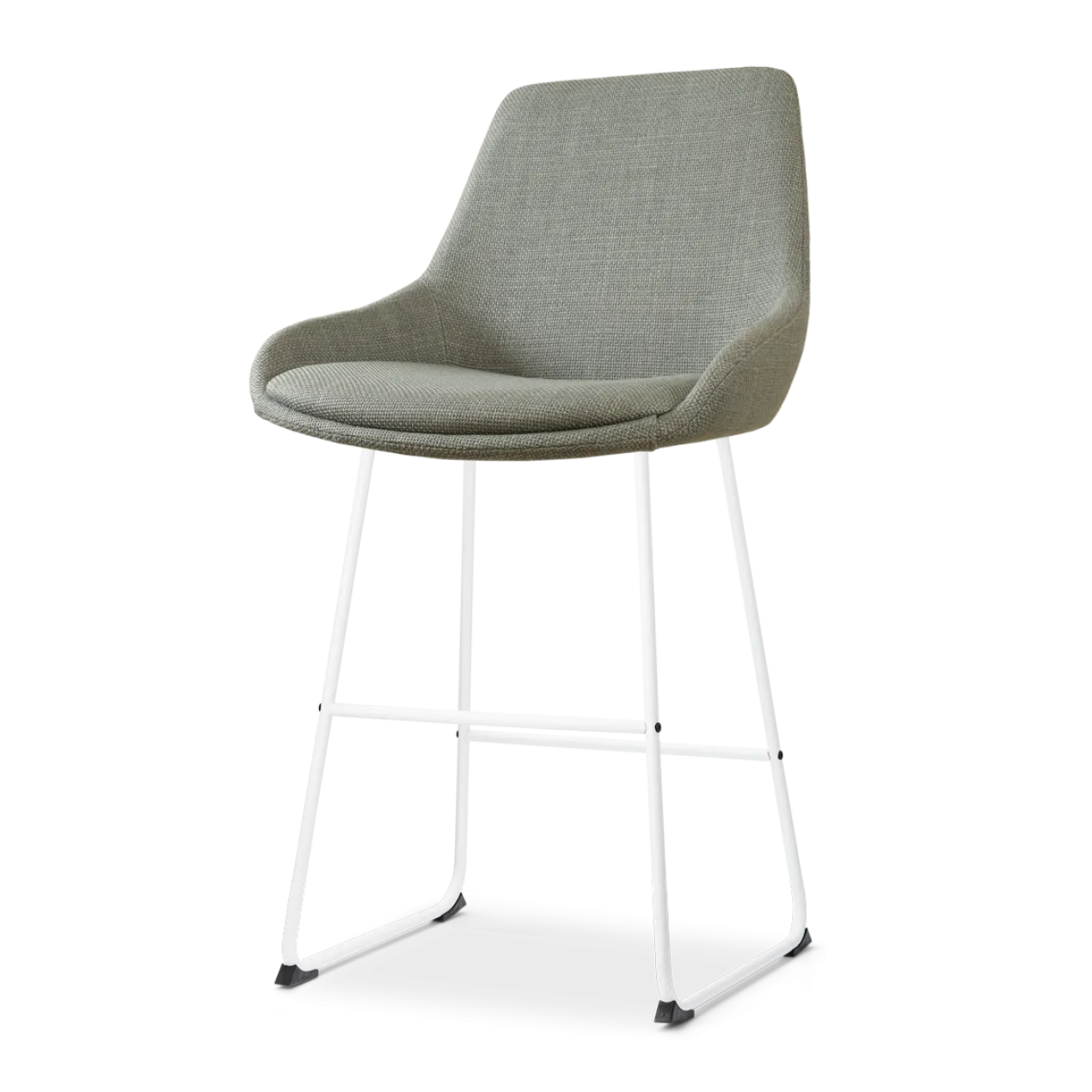 Barkruk Nino-Isa groen - wit onderstel - 65 cm