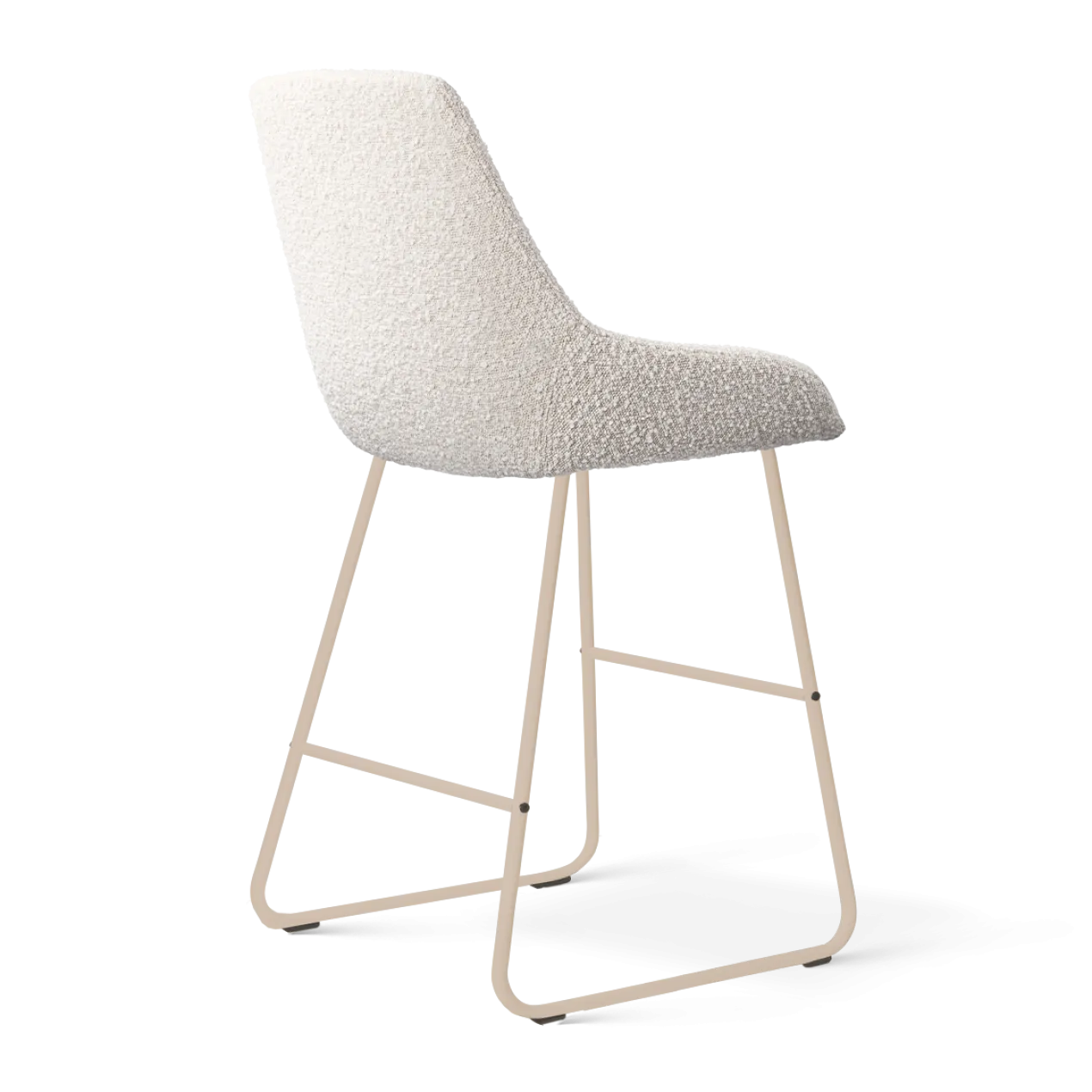 Barkruk Nino-Isa H65 cm beige onderstel bouclé beige