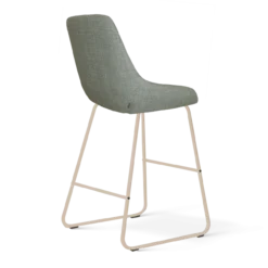 Barkruk Nino-Isa H65 cm beige onderstel saliegroen