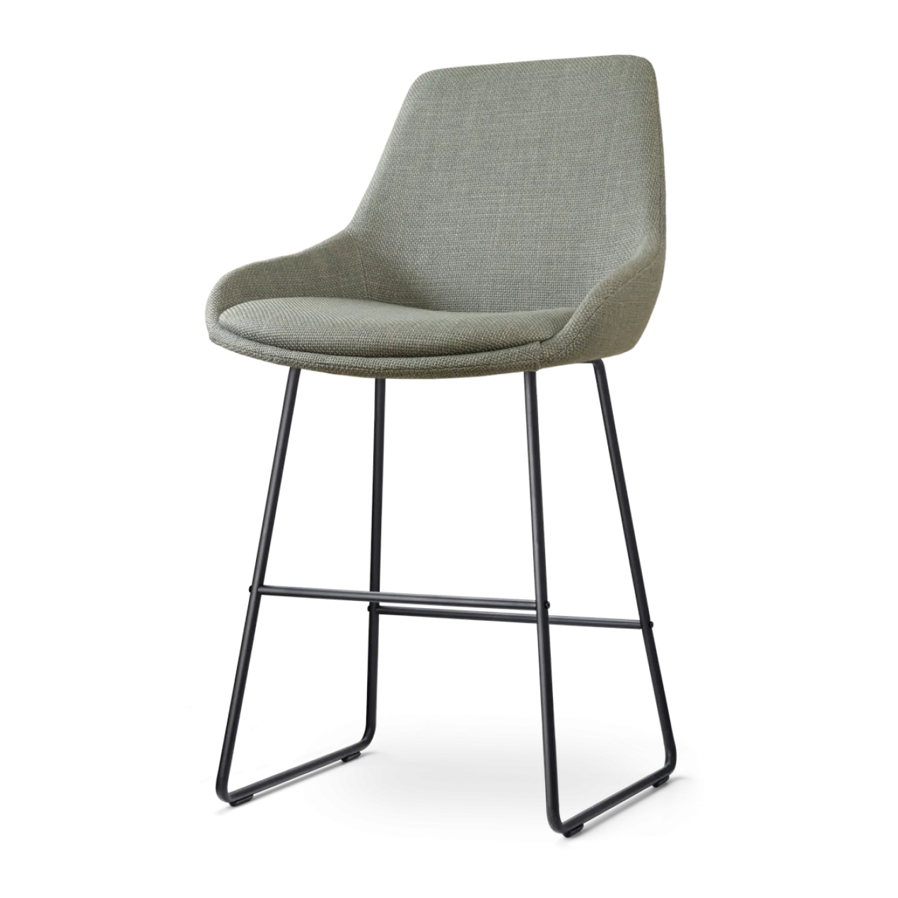 Barkruk Nino-Isa licht groen - zwart onderstel - 65 cm
