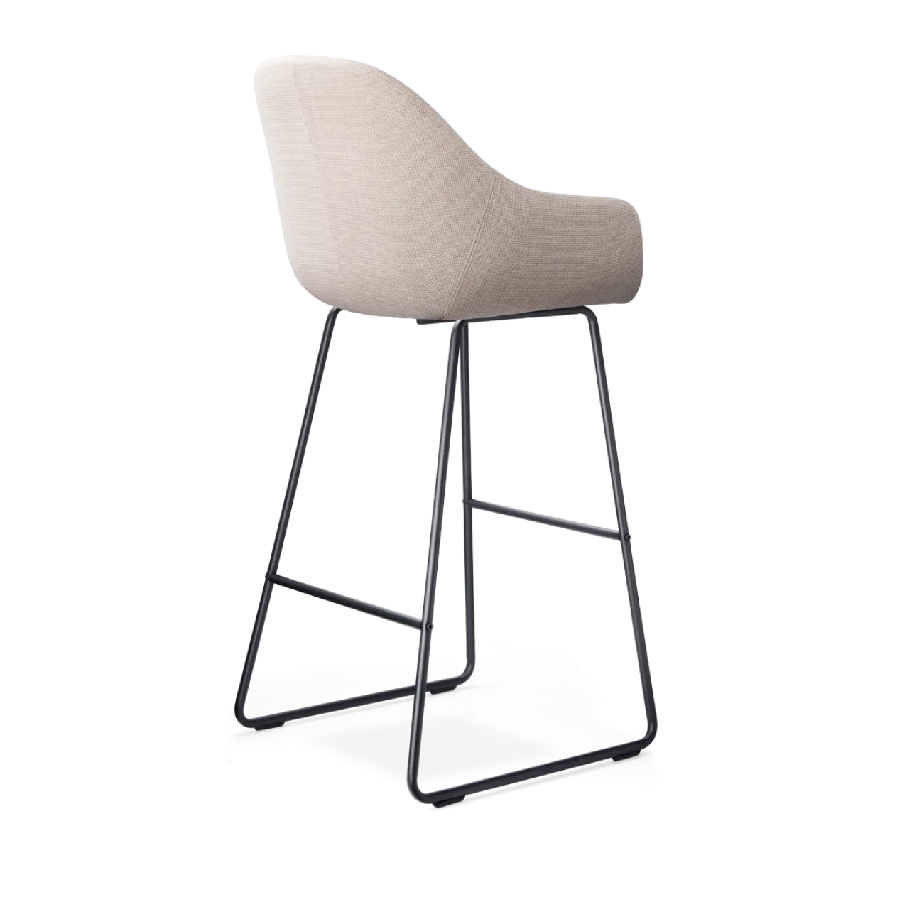 Barkruk Nino-Mae beige - zwart onderstel - 75 cm
