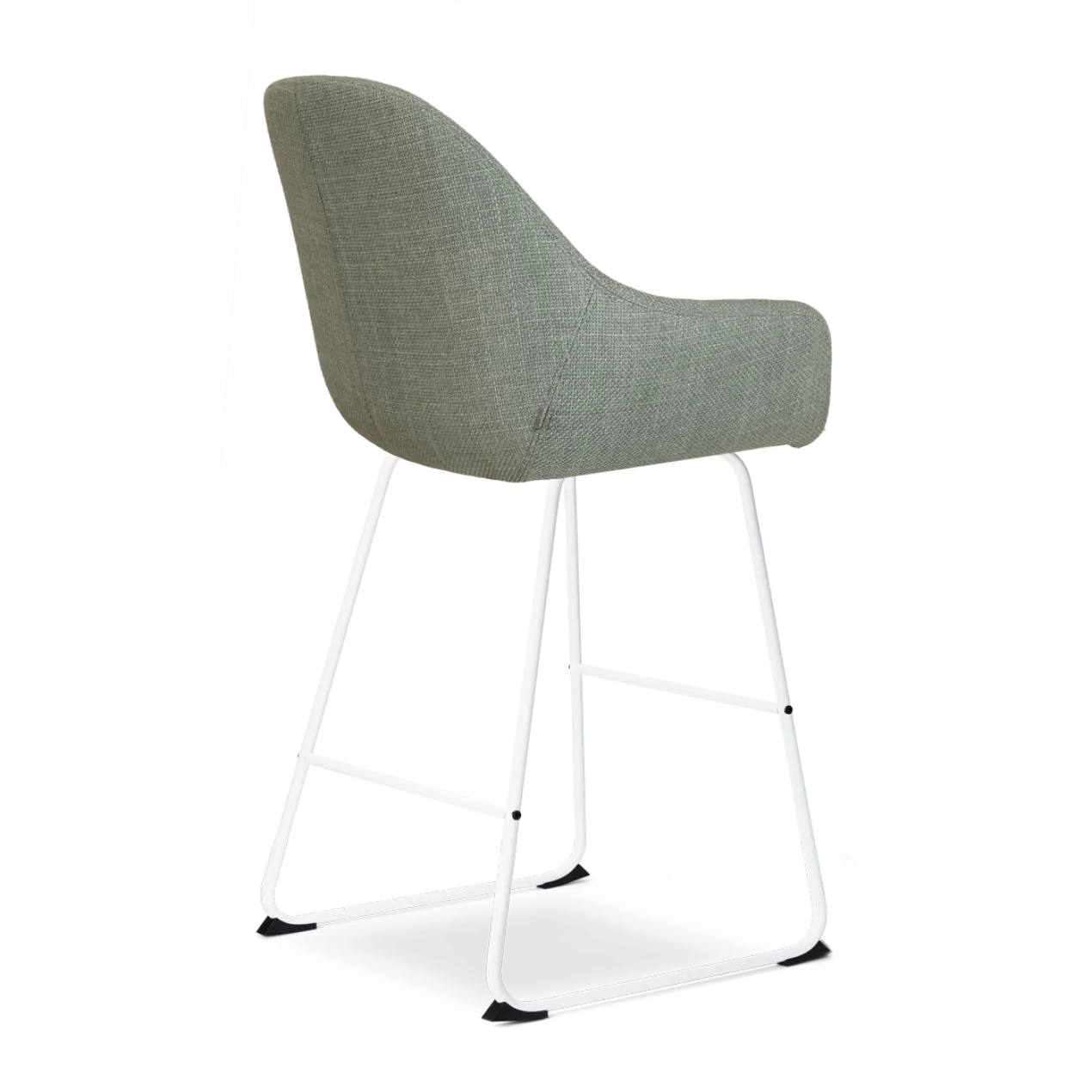 Barkruk Nino-Mae licht groen - wit onderstel - 75 cm