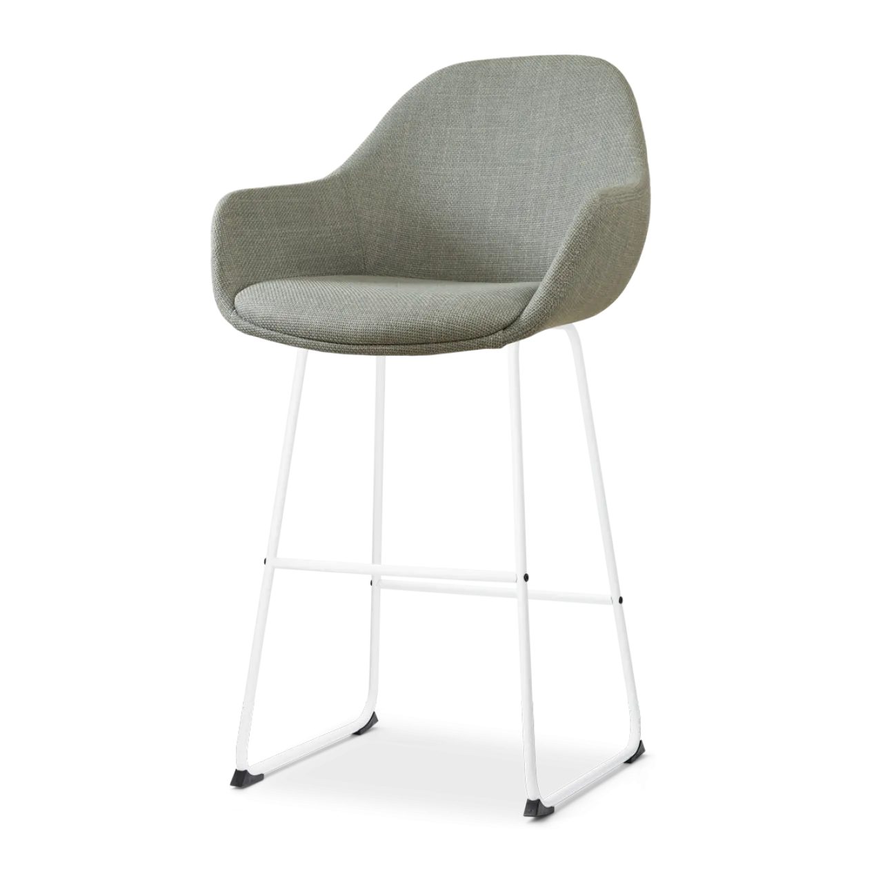 Barkruk Nino-Mae licht groen - wit onderstel - 75 cm
