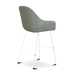 barkruk Nino-Mae licht groen - wit onderstel - 65 cm
