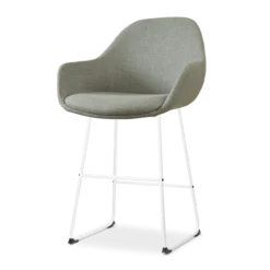 barkruk Nino-Mae licht groen - wit onderstel - 65 cm