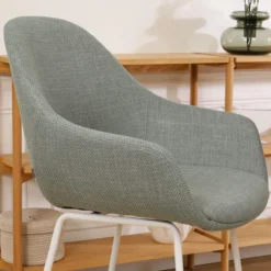 barkruk Nino-Mae licht groen - wit onderstel - 65 cm