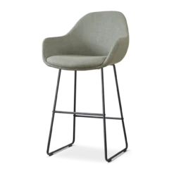 Barkruk Nino-Mae licht groen - zwart onderstel - 75 cm