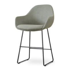 Barkruk Nino-Mae licht groen - zwart onderstel - 65 cm