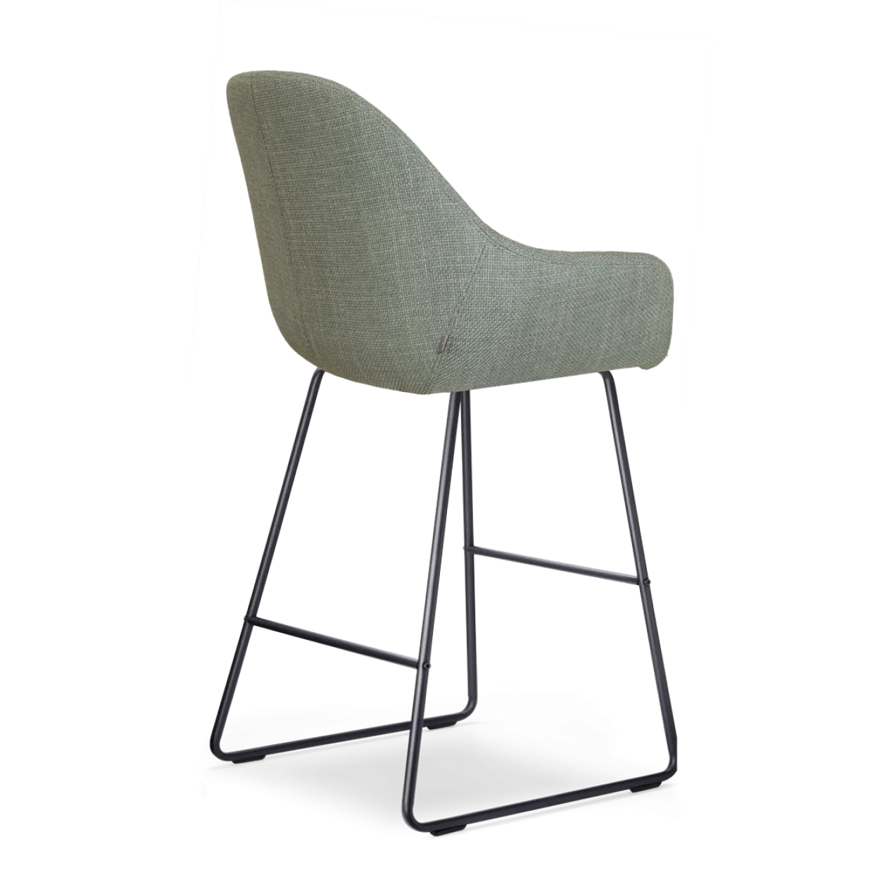Barkruk Nino-Mae licht groen - zwart onderstel - 65 cm