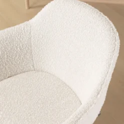 Barkruk Nino-Mare bouclé beige - zwart onderstel - 65 cm