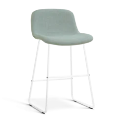 Barkruk Nino-Mats wit onderstel saliegroen 65 cm