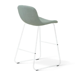 Barkruk Nino-Mats wit onderstel saliegroen 65 cm