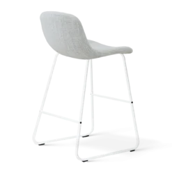Barkruk Nino-Mats wit onderstel grijs melange 65 cm