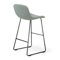 Barkruk Nino-Mats zwart onderstel saliegroen 75 cm