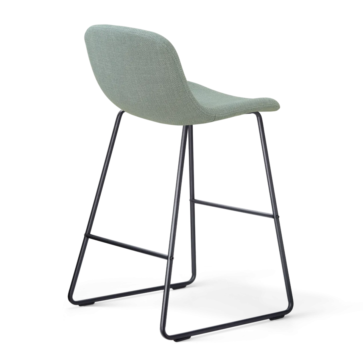 Barkruk Nino-Mats zwart onderstel saliegroen 65 cm