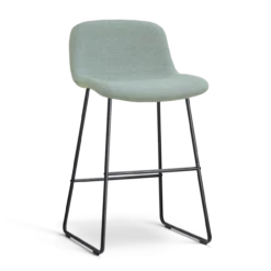 Barkruk Nino-Mats zwart onderstel saliegroen 65 cm