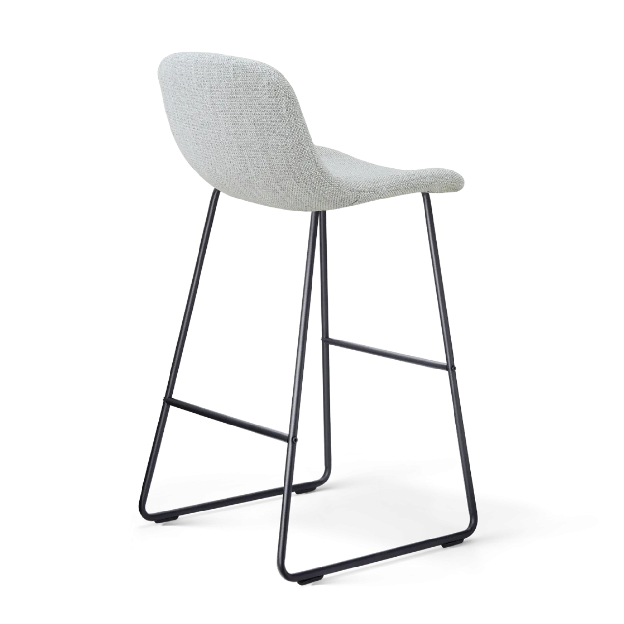 Barkruk Nino-Mats zwart onderstel grijs melange 75 cm