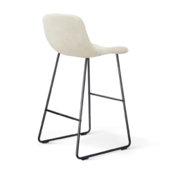Barkruk Nino-Mats zwart onderstel cottonbeige 75 cm
